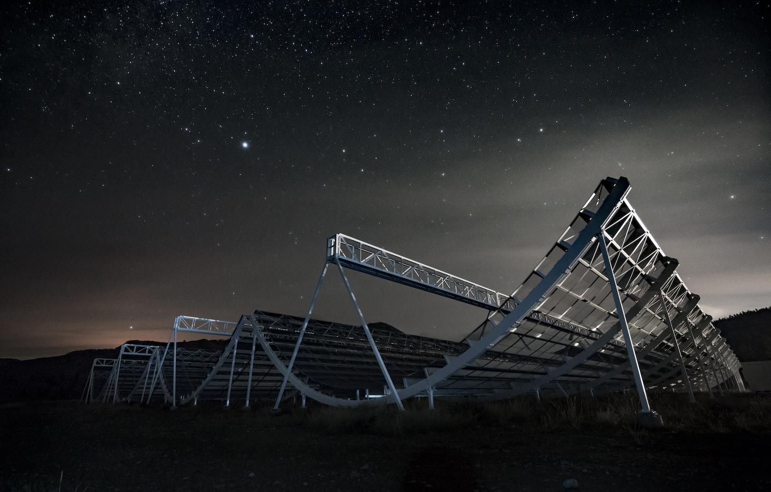 CHIME at night. Photo by Andre Renard